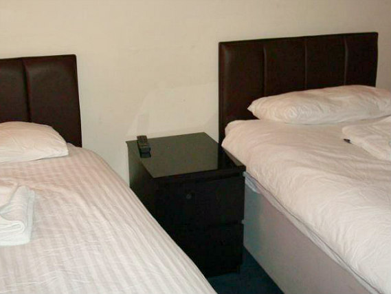 Ein Doppelzimmer im Forest Gate Hotel