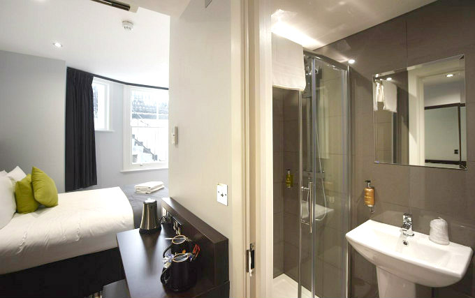 A single room at Trebovir Hotel London