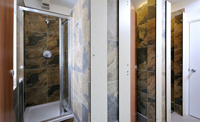 Ein Badezimmer im Goldsmiths House