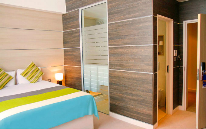 A comfortable double room at MIC Hotel London