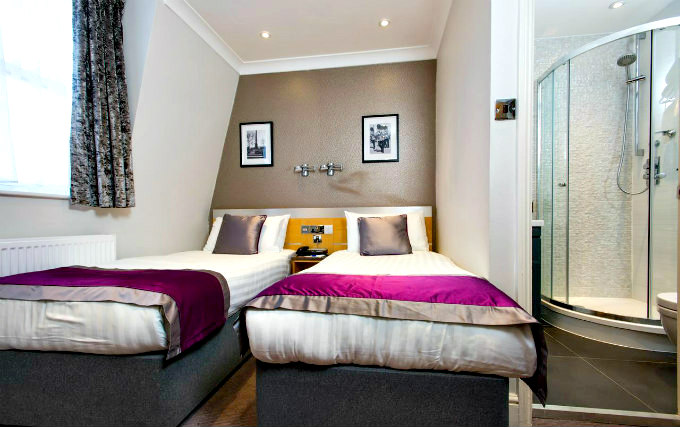 A twin room at Best Western Victoria Palace