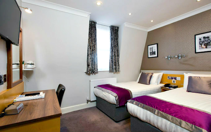 A typical twin room at Best Western Victoria Palace