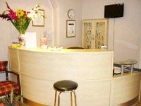 The reception area at Acton Town Hotel