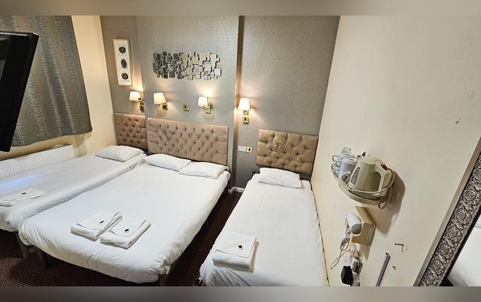 Quad room at Hyde Park Court Hotel