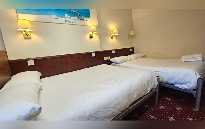 Quad room at Hyde Park Court Hotel