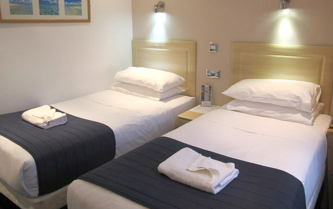 A twin room at Alhambra Hotel