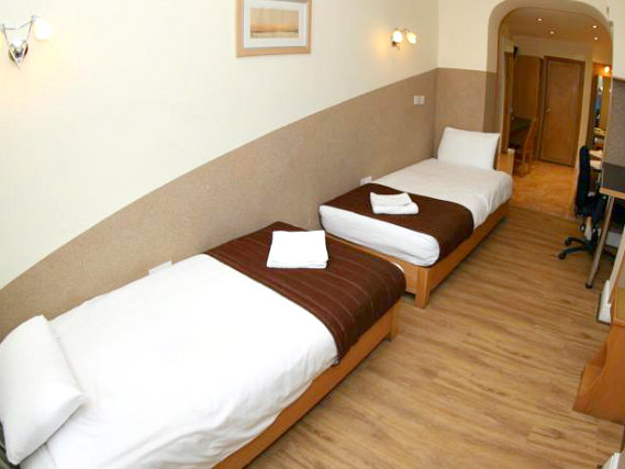 Twin rooms are ideal for two guests