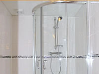 A typical shower room at the Oxford Hotel London