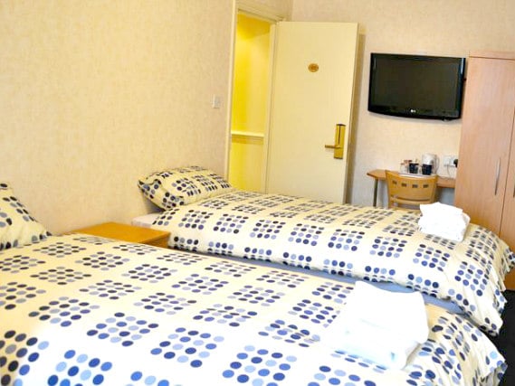 Habitación doble con camas separadas en Heathrow Lodge
