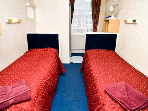 A twin room at Boston Court Hotel is perfect for two guests