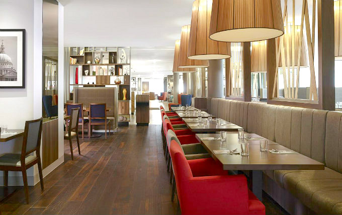 Relax and enjoy your meal in the Dining room at Jurys Inn Islington