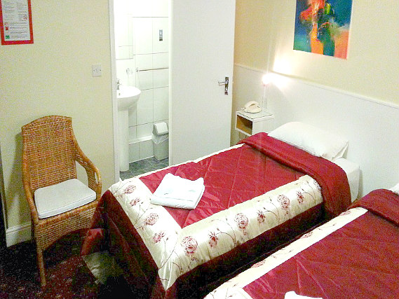 A twin room is perfect for two guests