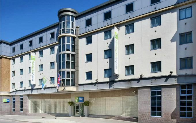 The exterior of Holiday Inn Express City