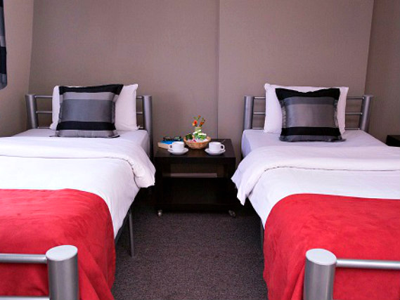 A twin room at Craven Gardens Hotel is perfect for two guests