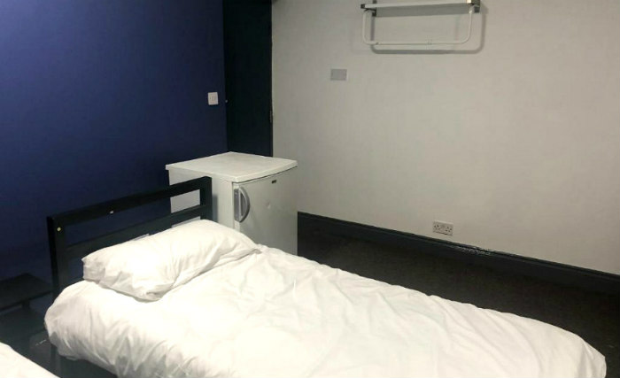 A twin room at Barking Park Hotel