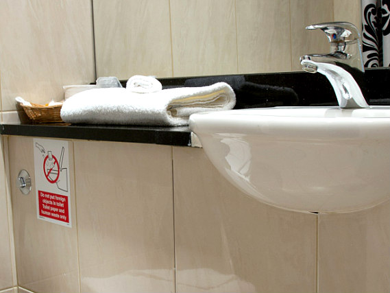 Bathrooms are clean and modern