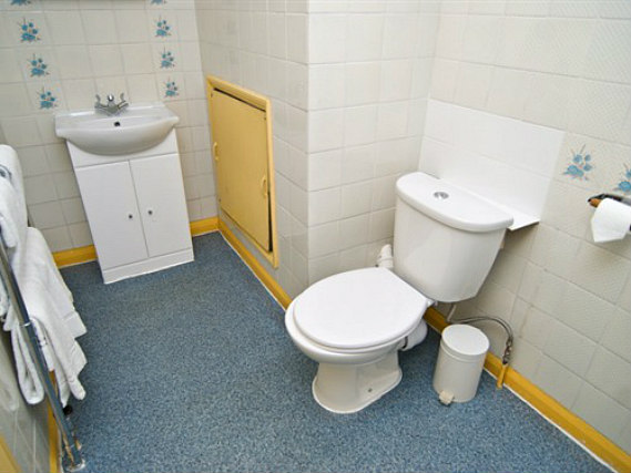 Relax in the private bathroom in your room