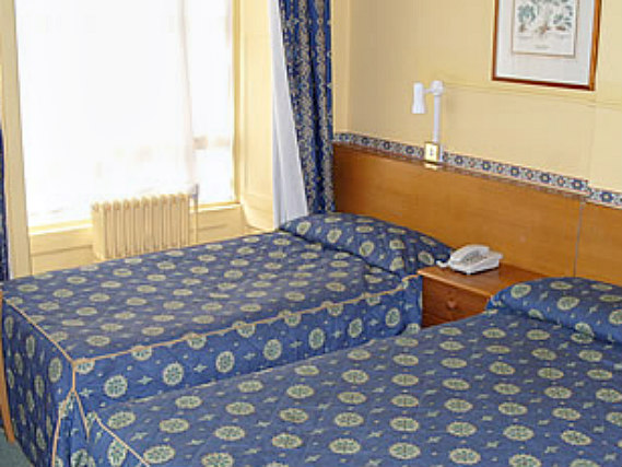 A twin room at The Georgian Hotel is perfect for two guests