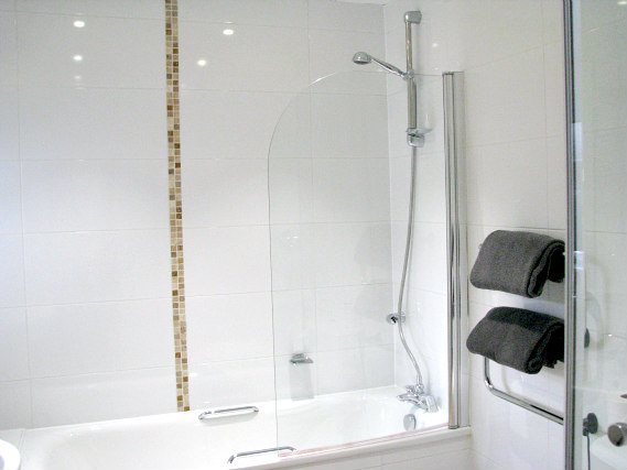 Bathrooms are clean and modern