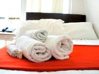 A typical double room at Plaza London Hotel