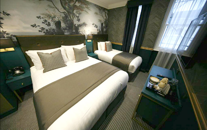A deluxe triple room at Portico Hotel (formerly Hanover)