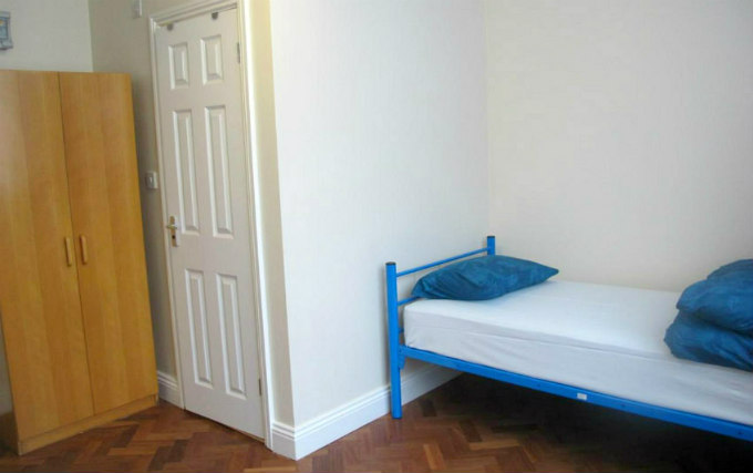 A single room at Northfields Hostel London
