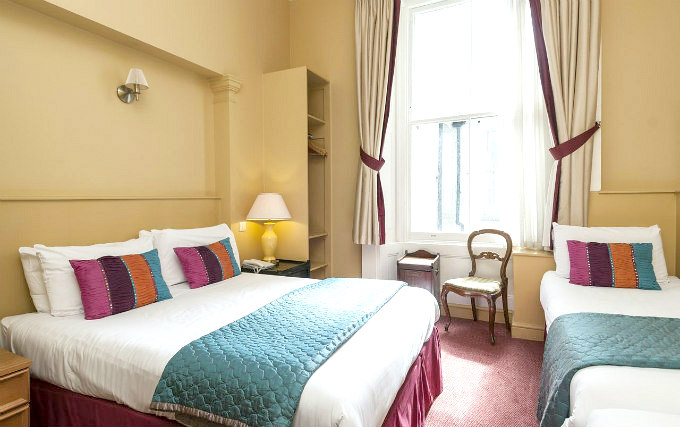 A typical triple room at Rose Court Hotel