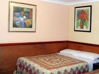 A typical double bedroom at the Ventures Hotel