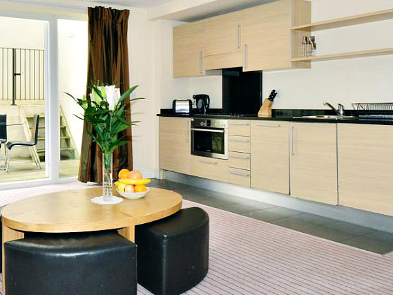 kitchen at So London Luxury Apartments