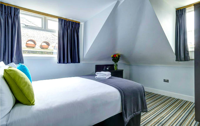 A single room at Trebovir Hotel London