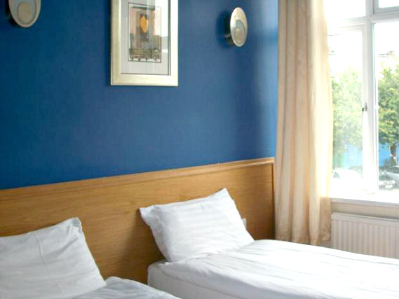 A twin room at City View Hotel Stratford is perfect for two guests