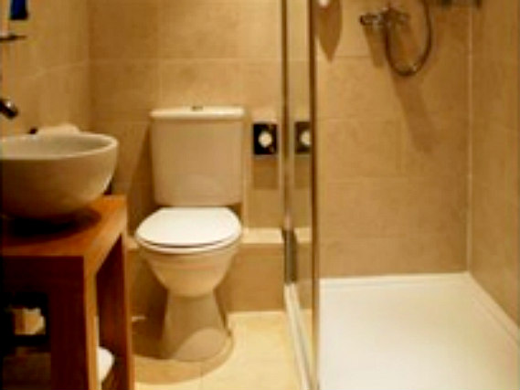 Relax in the private bathroom in your room