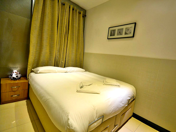 A typical double room at Apart Hotel 73