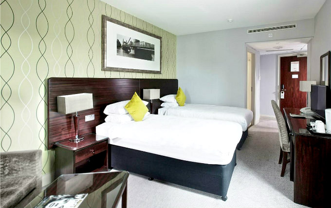 A twin room at Copthorne Hotel at Chelsea Football Club