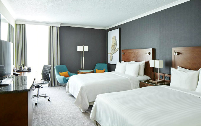 A dorm room at Marriott Heathrow