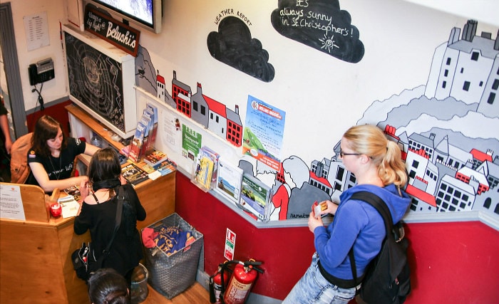 St Christophers Inn Edinburgh has a 24-hour reception so there is always someone to help St Christophers Inn Edinburgh has a 24-hour reception so there is always someone to help