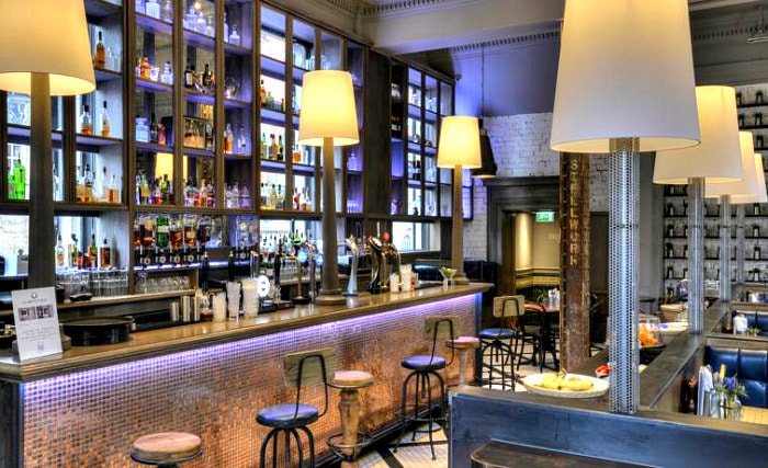 After a busy day, relax with a drink in the bar