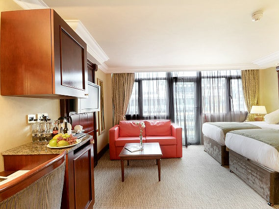 A typical twin room at Shaftesbury Premier London Paddington Hotel