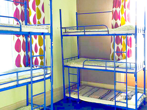 A typical dorm room at Arsenal Tavern Backpackers Hostel