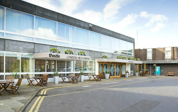 The exterior of Thistle Hotel Heathrow