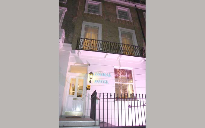 The exterior of Admiral Hotel London