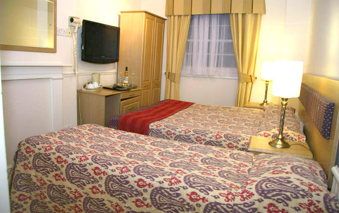 A typical triple room at Admiral Hotel London