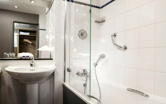 A typical shower system at Park Inn Heathrow