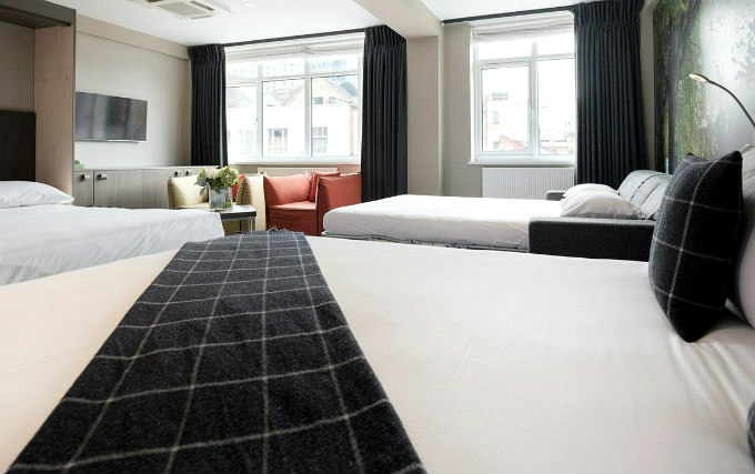 A typical dorm room at City Hotel London
