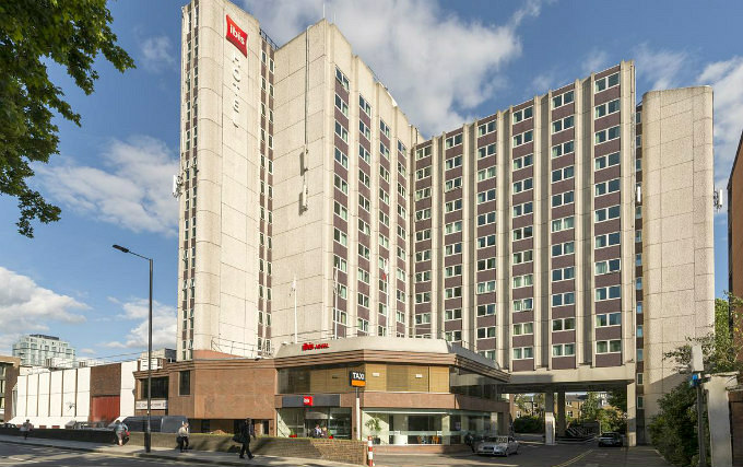 An exterior view of Ibis Hotel London
