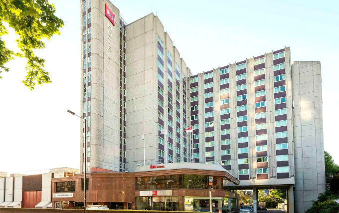 The exterior of Ibis Hotel London