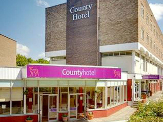 An exterior view of County Hotel Woodford
