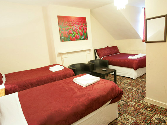 Quad room at Hollingbury Hotel