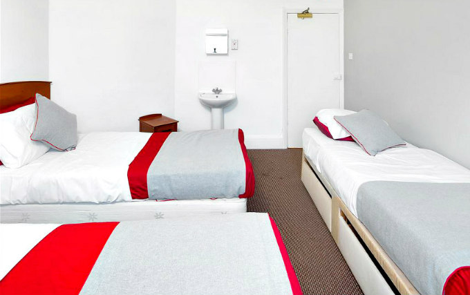 A quad room at The Elstree Inn