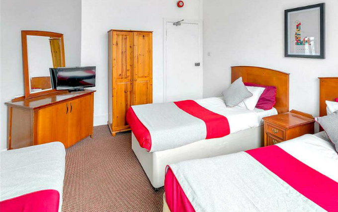 A quad room at The Elstree Inn